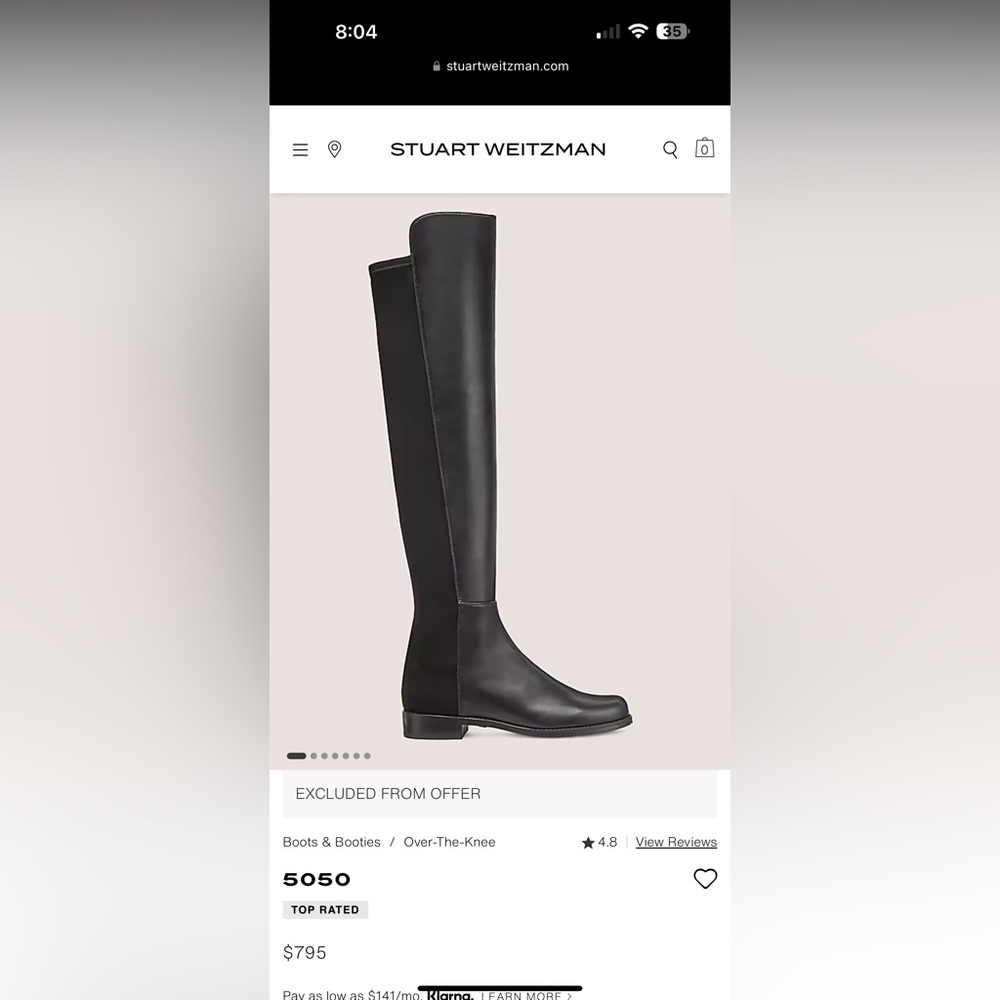 Stuart Weitzman 5050 over the knee boots new without box
